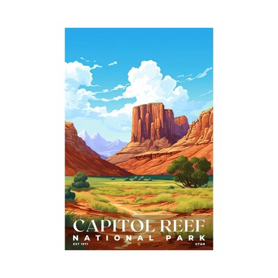 Capitol Reef National Park Poster, Travel Art, Office Poster, Home Decor | S7 - image1